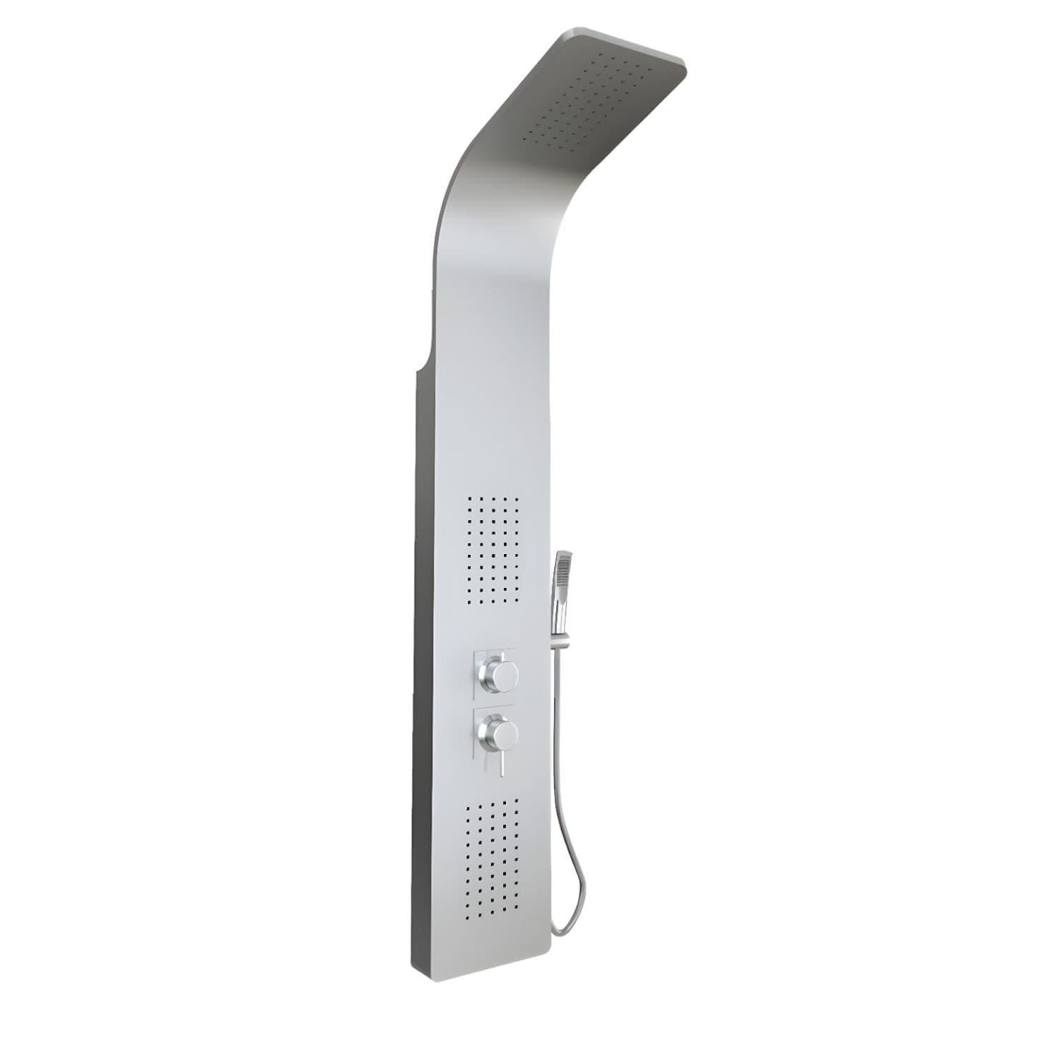 Colonna Doccia 3 Funzioni Acciaio Inox 2 Bocchette Idro Lombari L20xP44xH140 001B - 8