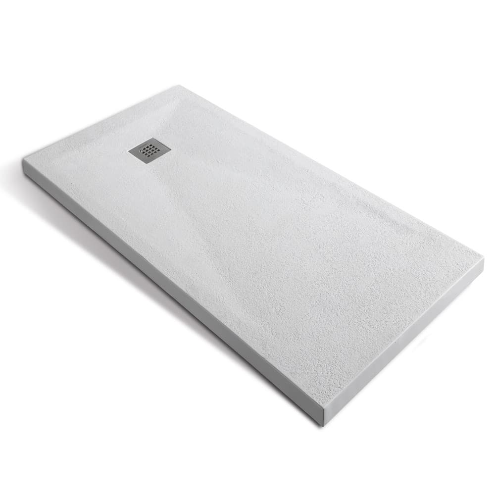 Piatto Doccia Bianco Mineral Marmo Resina Antiscivolo h3,5cm P70 - 3
