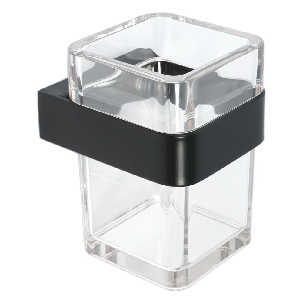 Porta Spazzolini Nero Da Parete Serie 25 Acciaio Verniciato Ogomondo - 2
