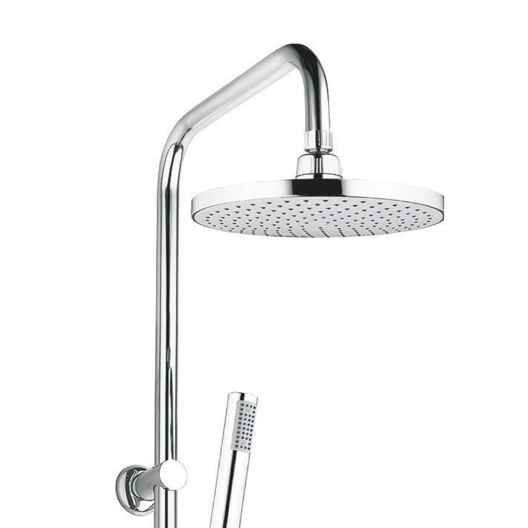 Colonna Doccia Attrezzata 025 Ottone Cromato Soffione Tondo Doccetta - 4