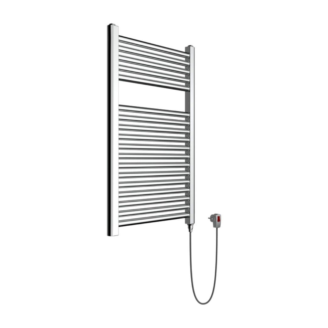 Termoarredo Bagno scaldasalviette ELETTRICO calorifero termosifone cromo lucido - 17