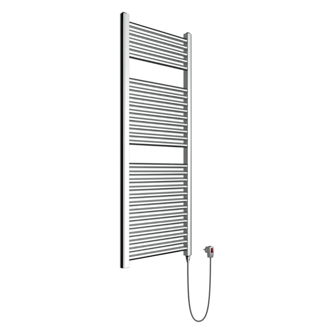 Termoarredo Bagno scaldasalviette ELETTRICO calorifero termosifone cromo lucido - 5