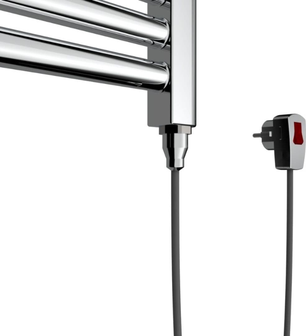 Termoarredo Bagno scaldasalviette ELETTRICO calorifero termosifone cromo lucido - 10