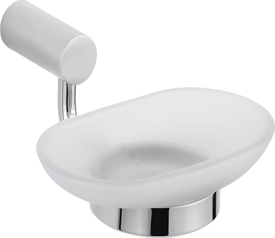 Porta Sapone Saponetta a Parete Piattino Ovale da Bagno Magnolia Ottone Cromato Accessori Alta Qualità - 2