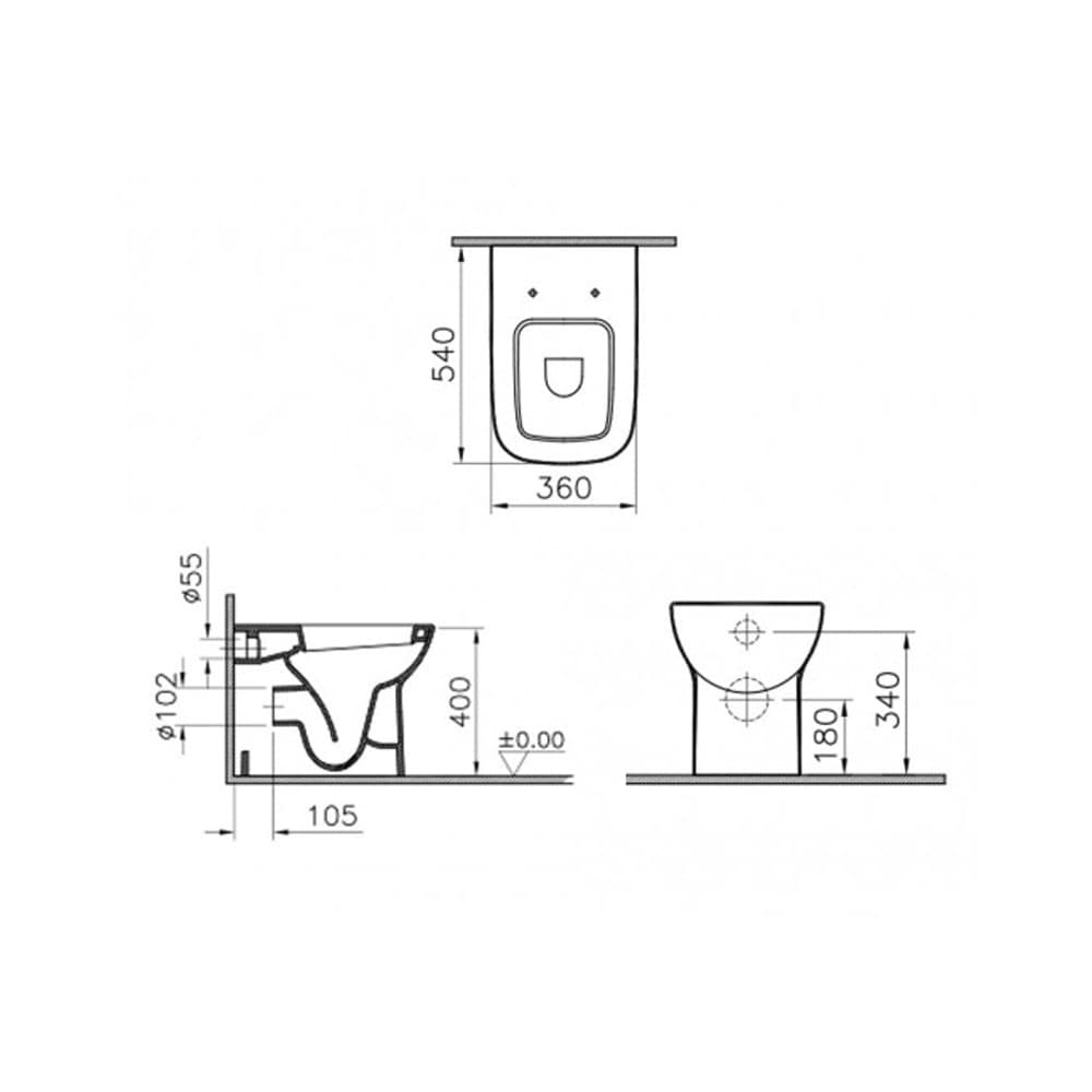 Vaso a Pavimento Bianco Vitra S20 - 2