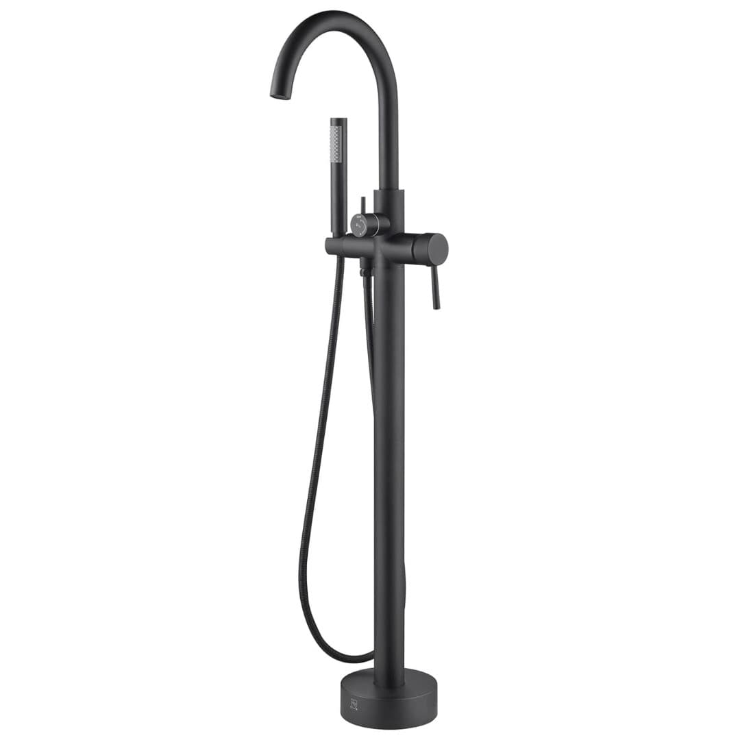 Ogomondo Miscelatore a Pavimento Per Vasca Freestanding Black Mumbai in Ottone - 6