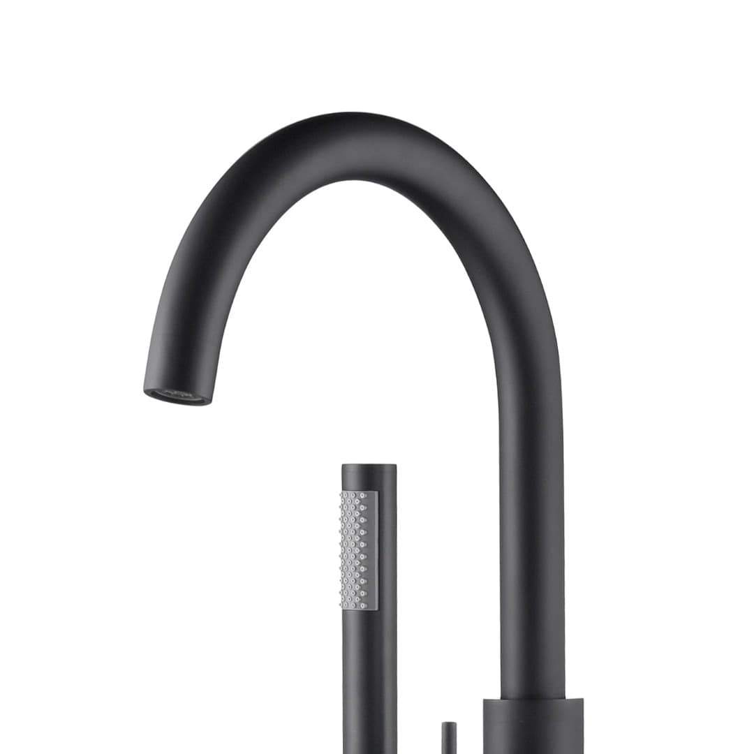 Ogomondo Miscelatore a Pavimento Per Vasca Freestanding Black Mumbai in Ottone - 4