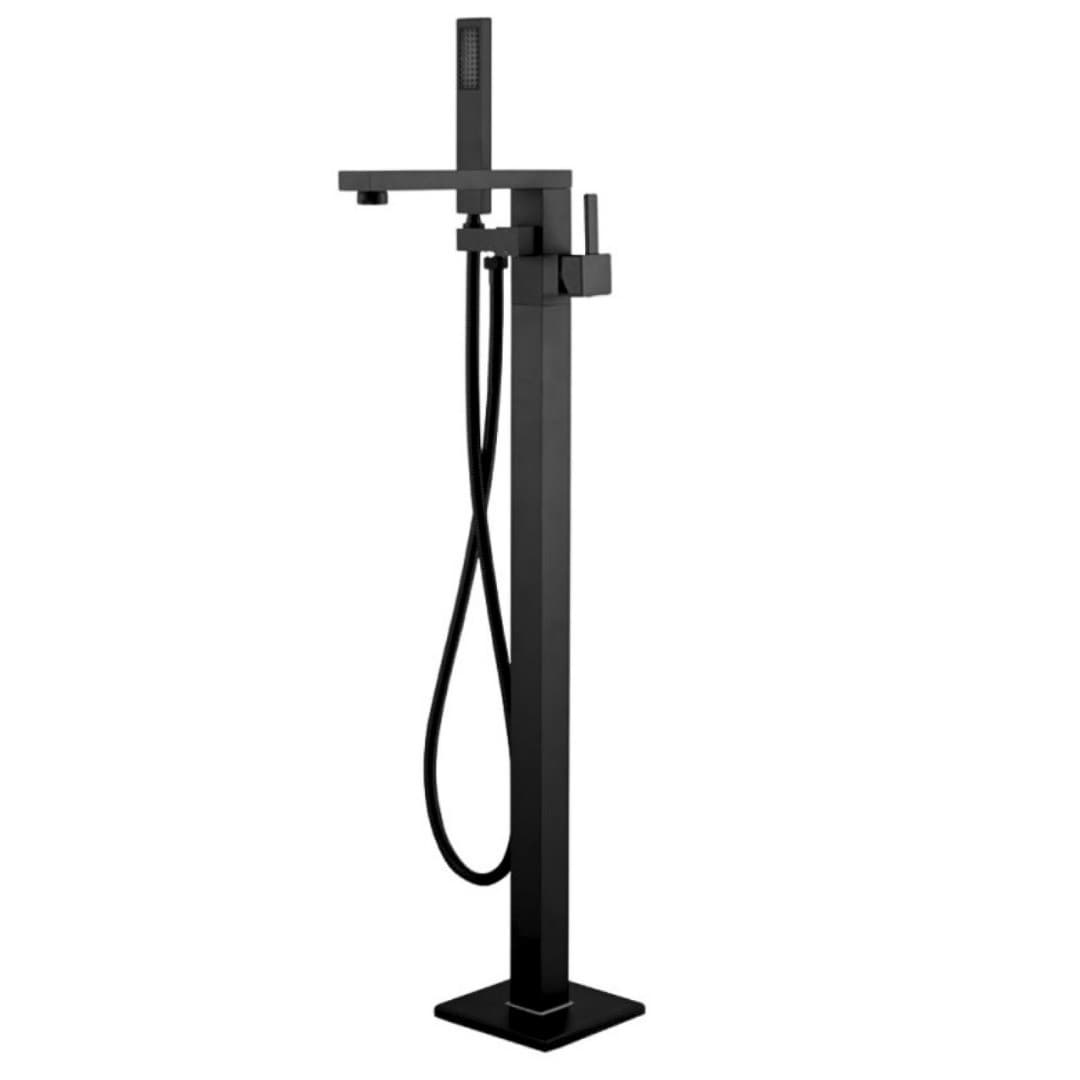 Ogomondo Miscelatore a Pavimento Per Vasca Freestanding Black Calcutta in Ottone - 7