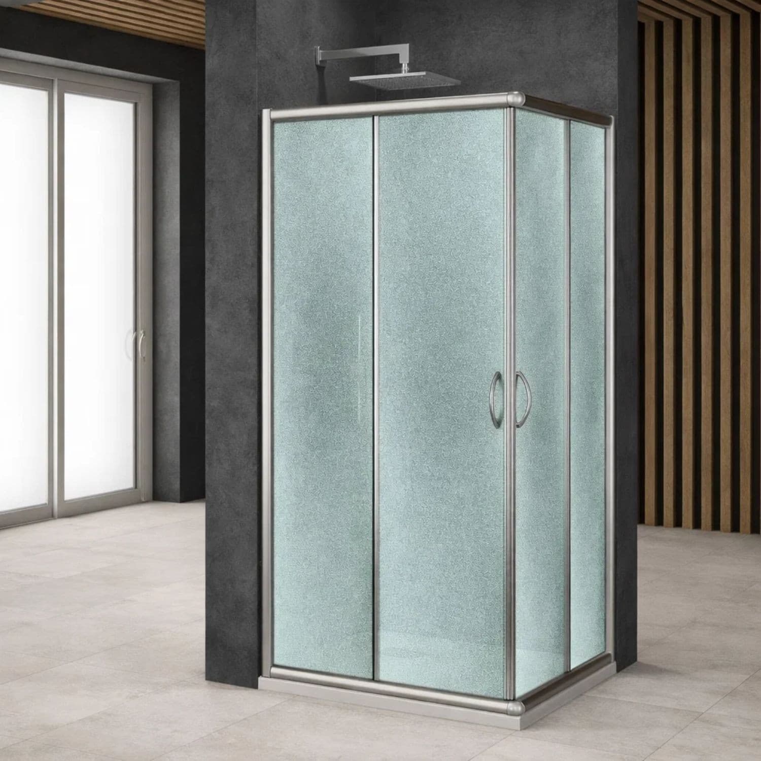 Cabina Doccia Ad Angolo In Cristallo Temprato 6 mm - 7