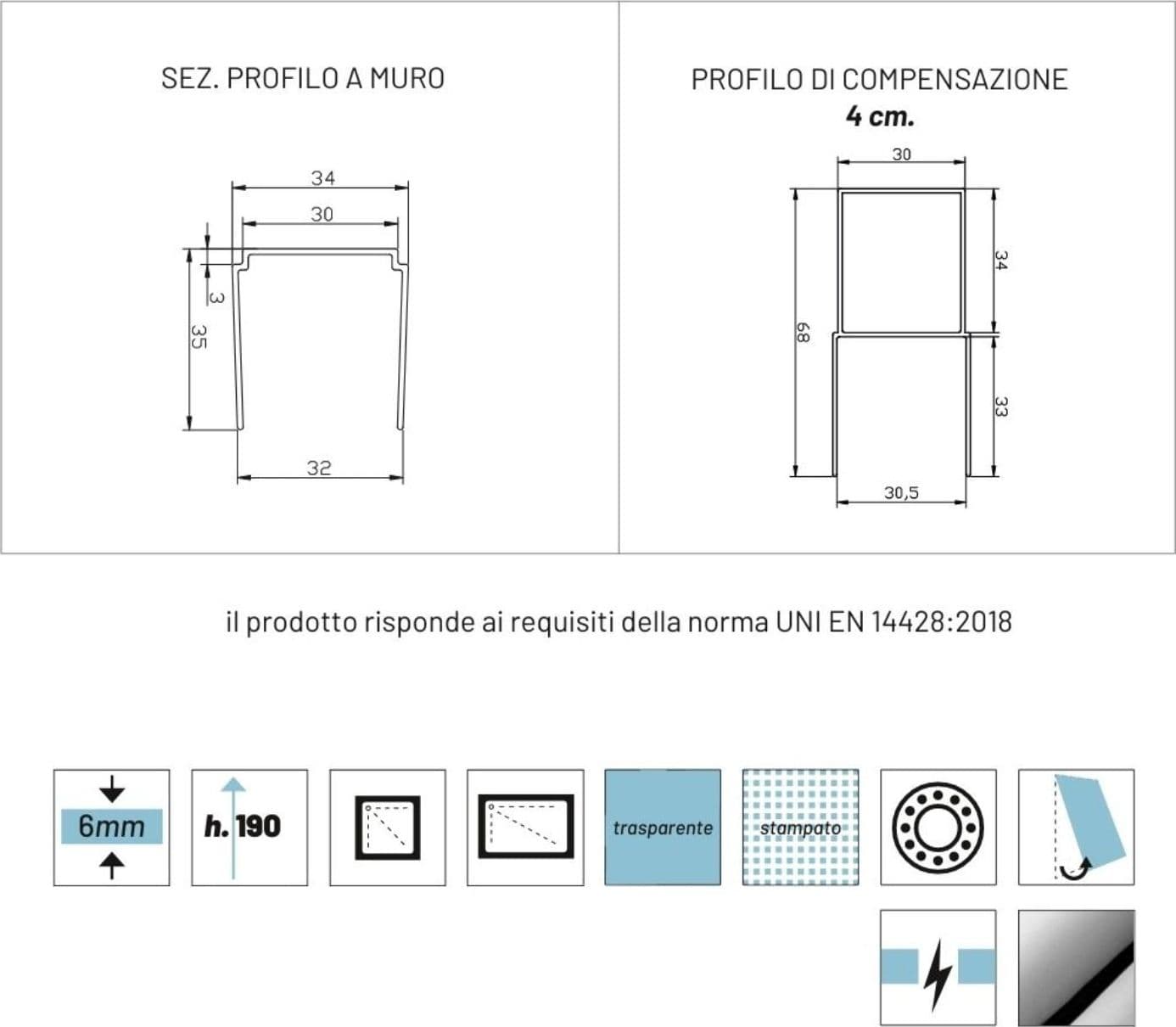 Cabina Doccia Ad Angolo In Cristallo Temprato 6 mm - 5