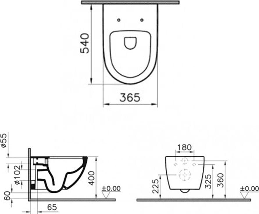 Sanitari Sospesi in Ceramica con Sedile incluso Vitra Sento - 5