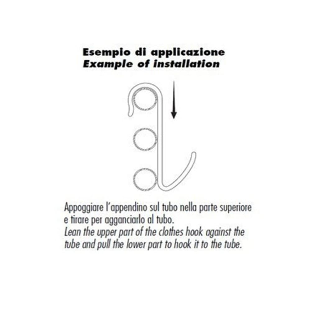 Pika Shop 6 PZ Appendino per Termoarredo Tubo orizzontale Modello Hook Bianco - 2