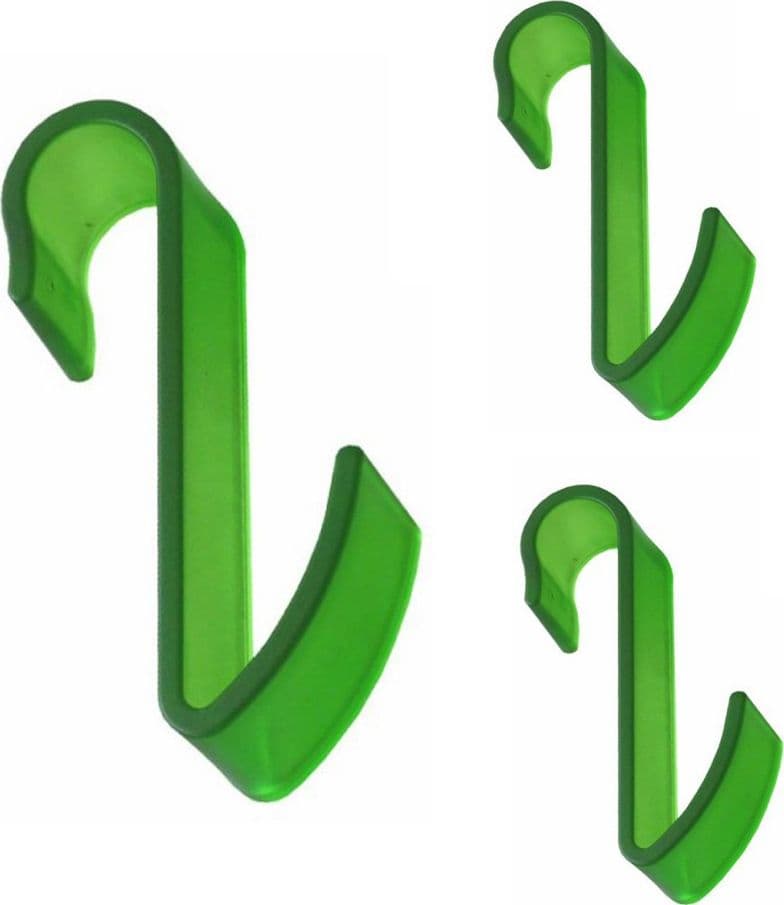 Pika Shop 3 PZ Appendino per Termoarredo Tubo orizzontale Modello Hook Verde