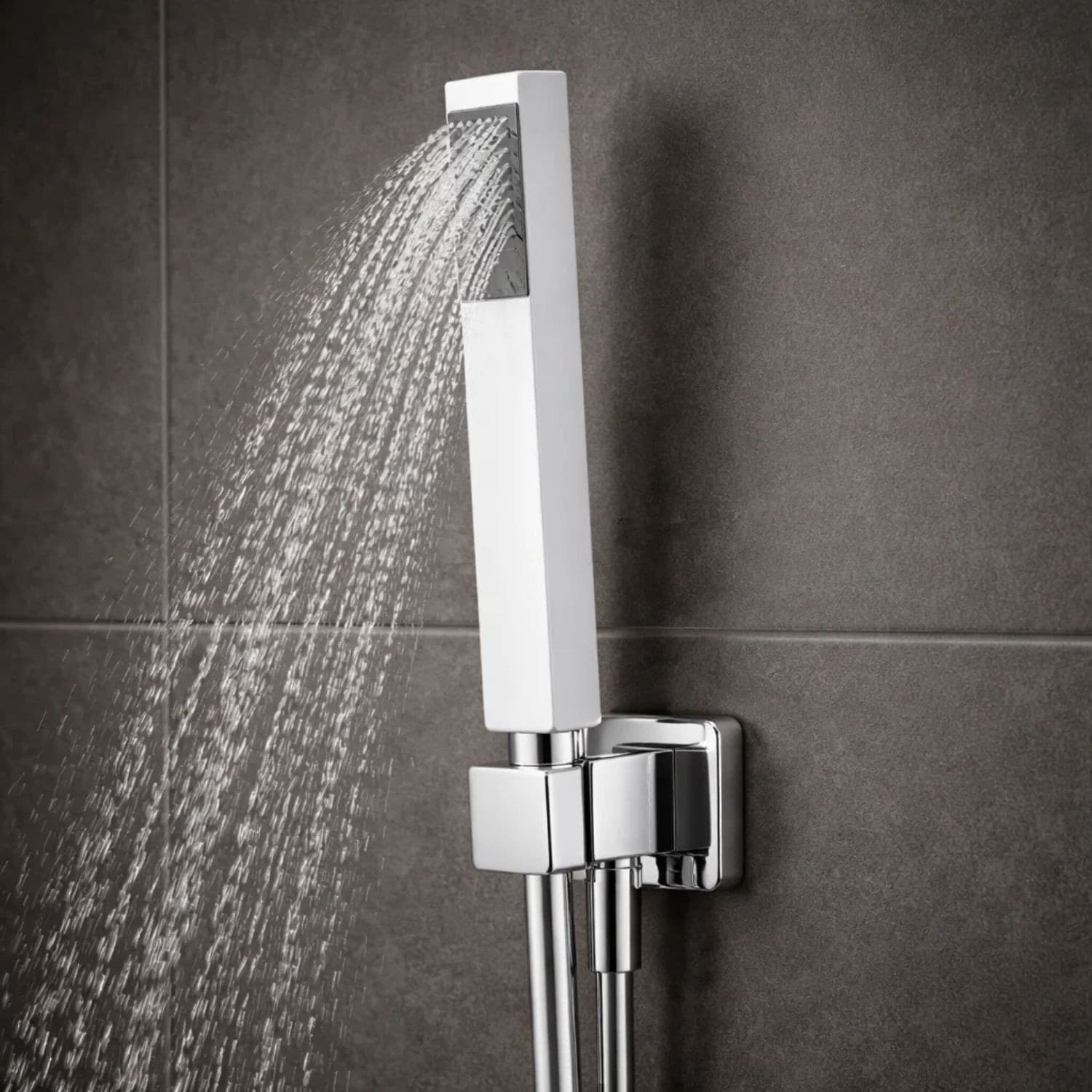 Kit Doccia Quadrato In Ottone Cromato Elegante E Funzionale - 5