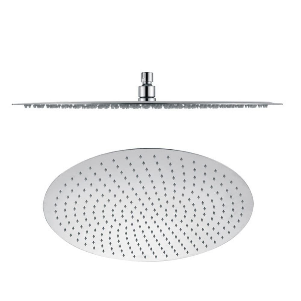 Soffione Doccia Tondo Acciaio Inox 2 Mm Spessore Effetto Pioggia Varie Misure Bagno - 19