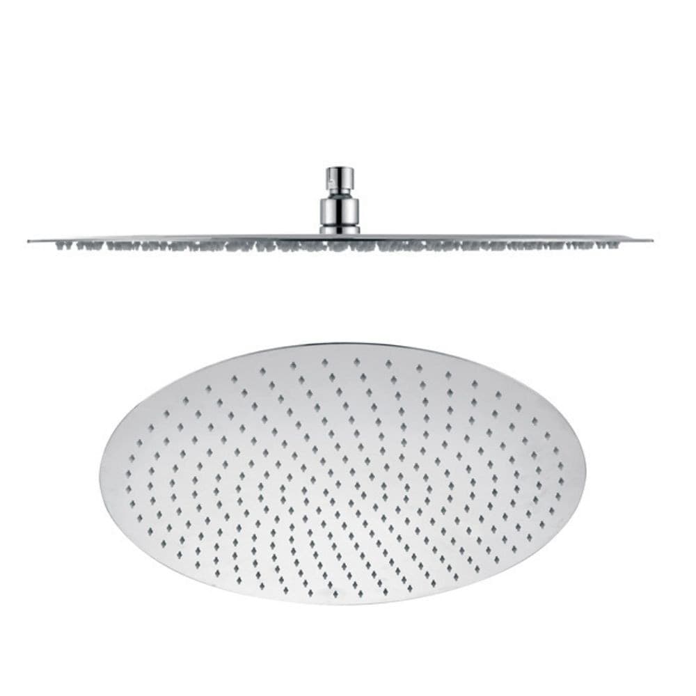 Soffione Doccia Tondo Acciaio Inox 2 Mm Spessore Effetto Pioggia Varie Misure Bagno - 11
