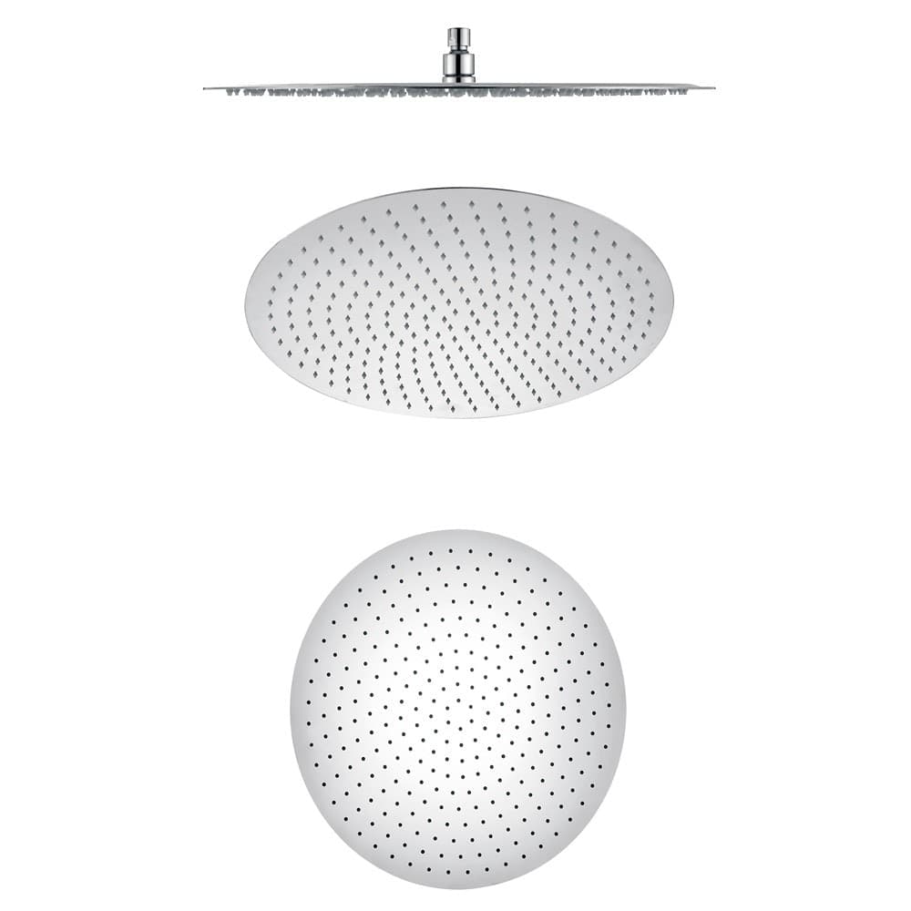 Soffione Doccia Tondo Acciaio Inox 2 Mm Spessore Effetto Pioggia Varie Misure Bagno - 13