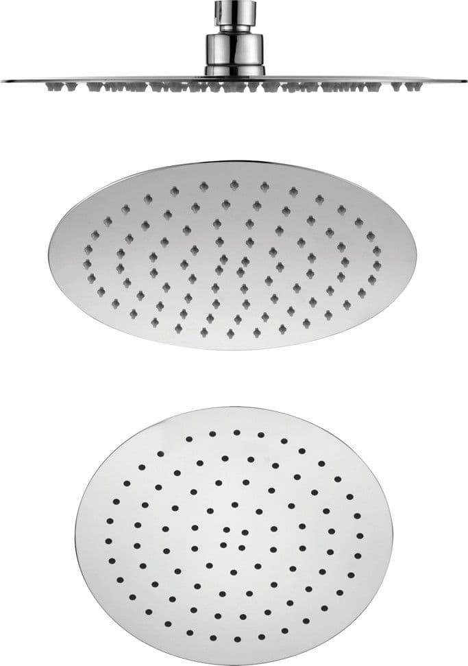 Soffione Doccia Tondo Acciaio Inox 2 Mm Spessore Effetto Pioggia Varie Misure Bagno - 3