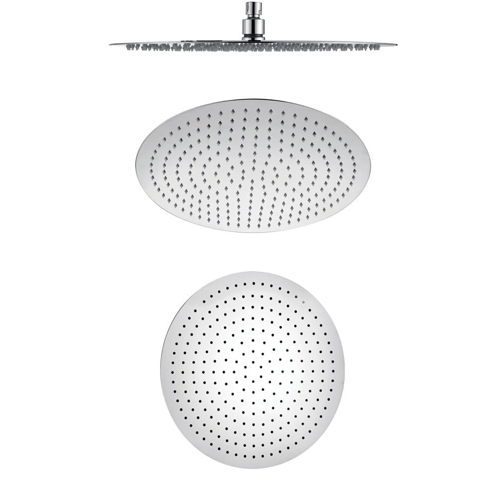 Soffione Doccia Tondo Acciaio Inox 2 Mm Spessore Effetto Pioggia Varie Misure Bagno - 9