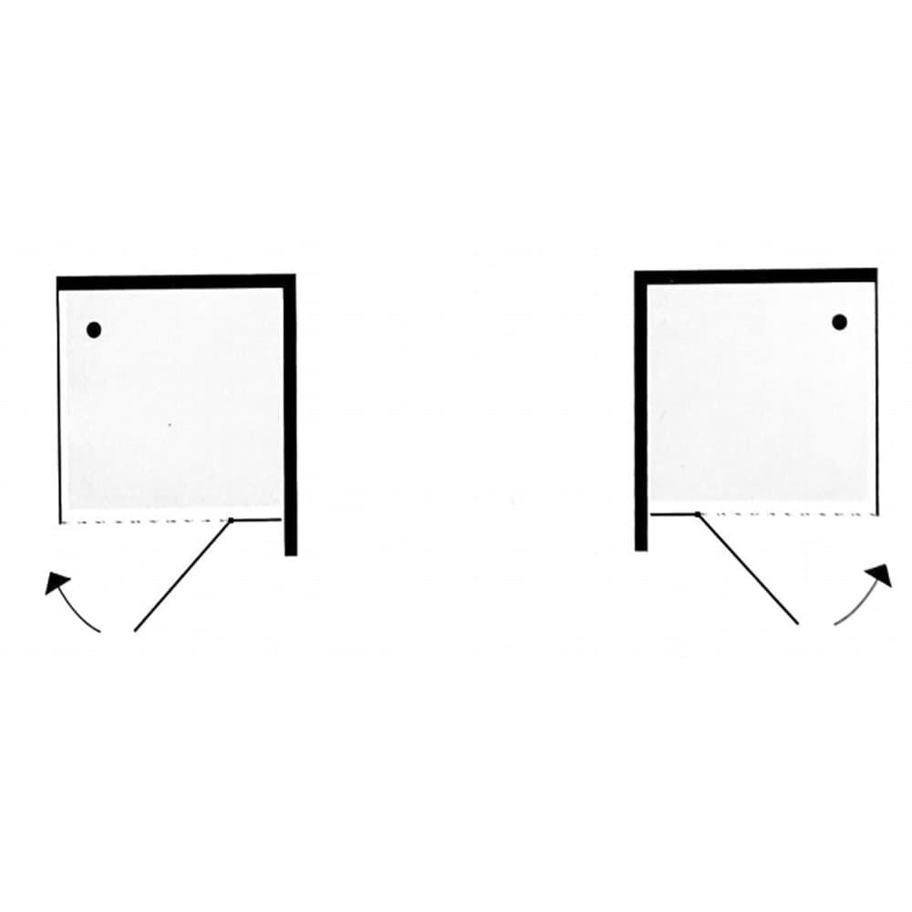 Lato Fisso per Porta Doccia Tilt  Battente Basculante Profilo Cromo Cristallo 6 mm - 2