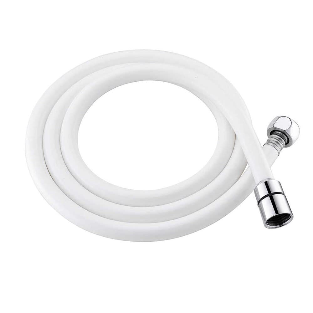 Tubo Flessibile White In PVC Bianco Per Doccia Lunghezza cm 200 2 Metri - 2