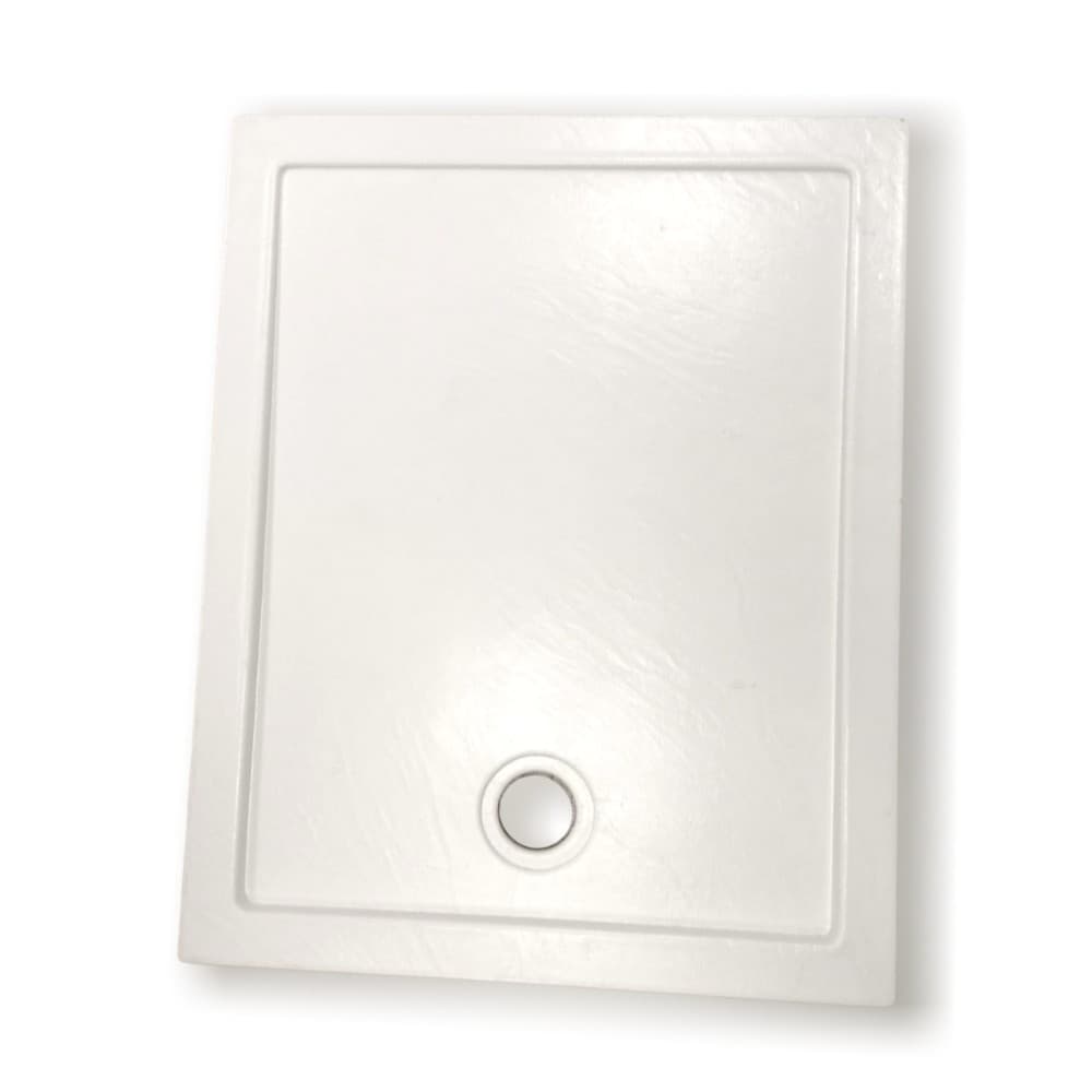 Ogomondo Piatto Doccia Bianco in Acrilico Effetto Pietra  Ardesia 100x80 cm - 3
