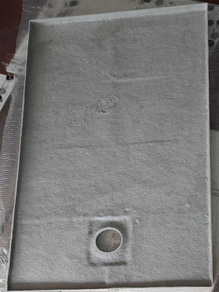 Ogomondo Piatto Doccia Bianco in Acrilico Effetto Pietra  Ardesia 100x80 cm - 2