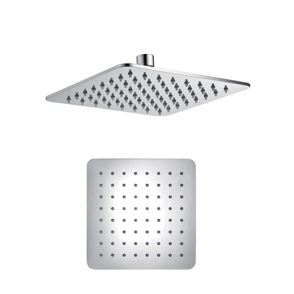 Soffione Doccia Quadrato Acciaio Inox 4 Mm Spessore Effetto Pioggia Varie Misure Bagno - 7