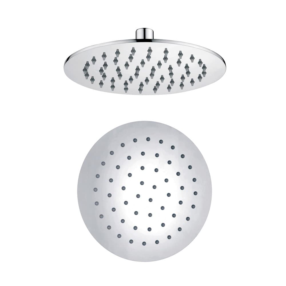 Soffione Doccia Tondo Acciaio Inox 4 Mm Spessore Effetto Pioggia Varie Misure Bagno - 7