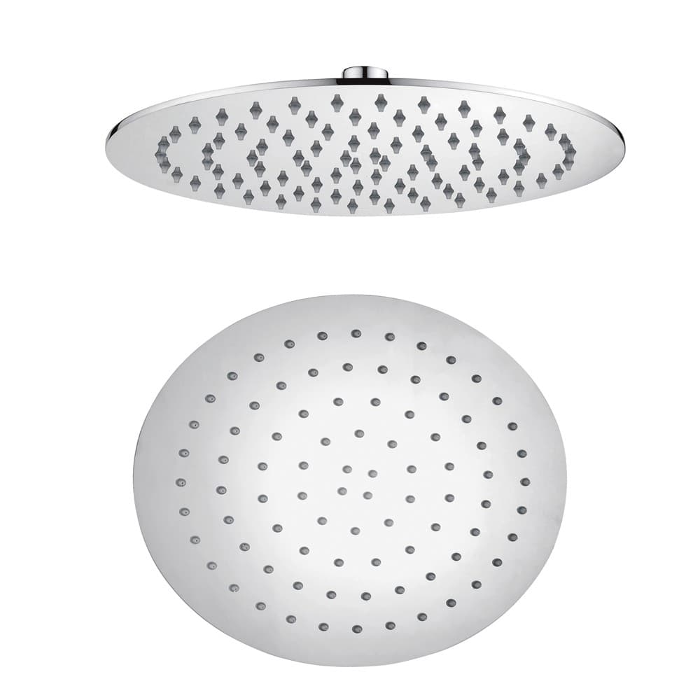 Soffione Doccia Tondo Acciaio Inox 4 Mm Spessore Effetto Pioggia Varie Misure Bagno - 8