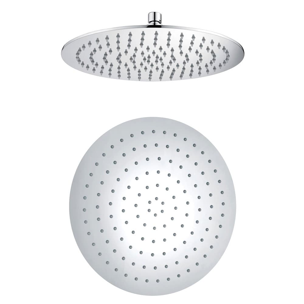Soffione Doccia Tondo Acciaio Inox 4 Mm Spessore Effetto Pioggia Varie Misure Bagno - 9