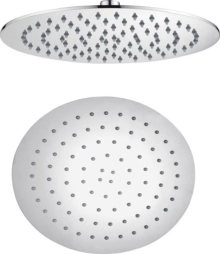 Soffione Doccia Tondo Acciaio Inox 4 Mm Spessore Effetto Pioggia Varie Misure Bagno - 3