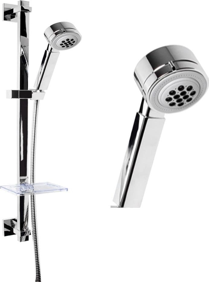 Asta Doccia Saliscendi 007 Completo Doccetta 4 Funzioni Anticalcare Multigetto H 80 CM - 3