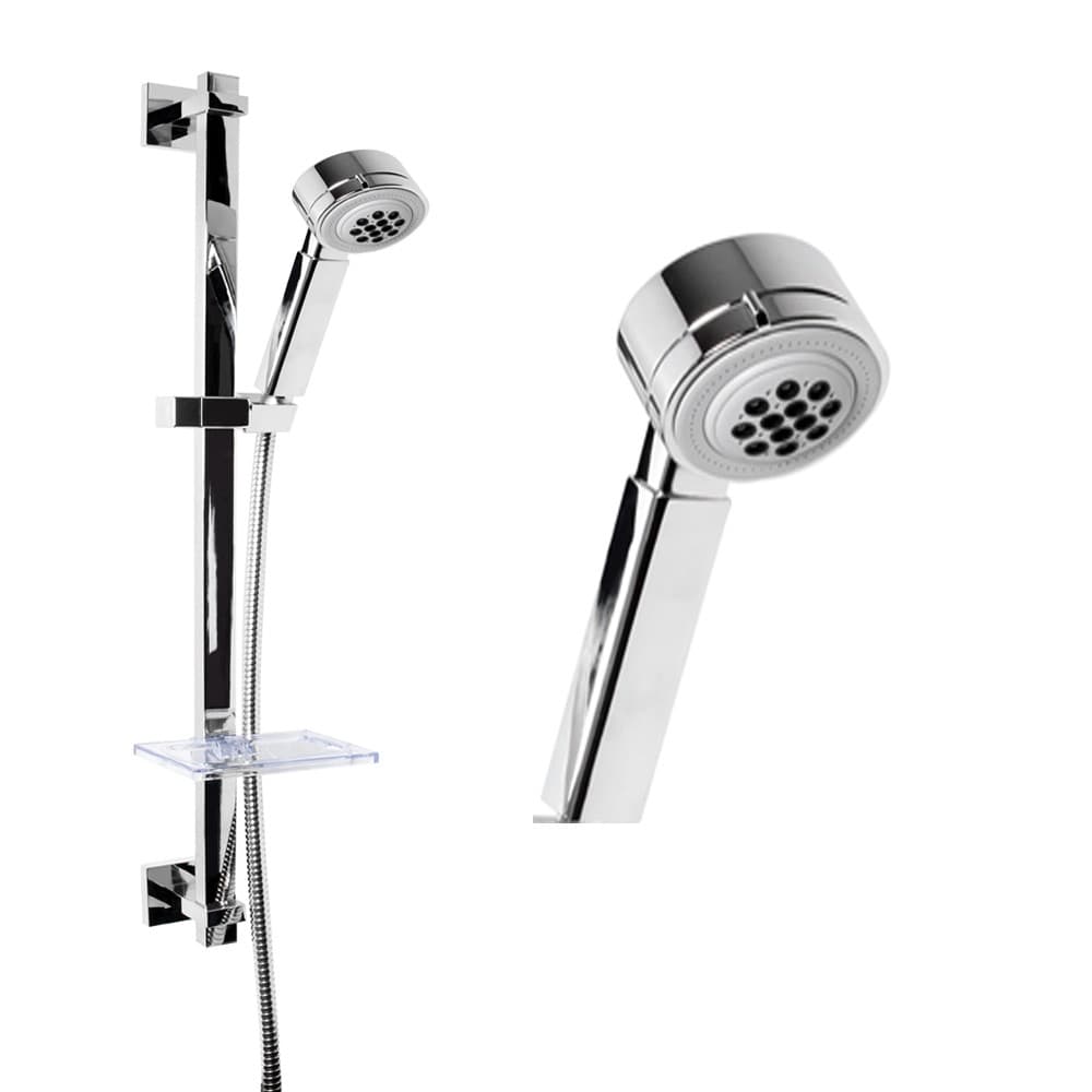 Asta Doccia Saliscendi 007 Completo Doccetta 4 Funzioni Anticalcare Multigetto H 80 CM - 3