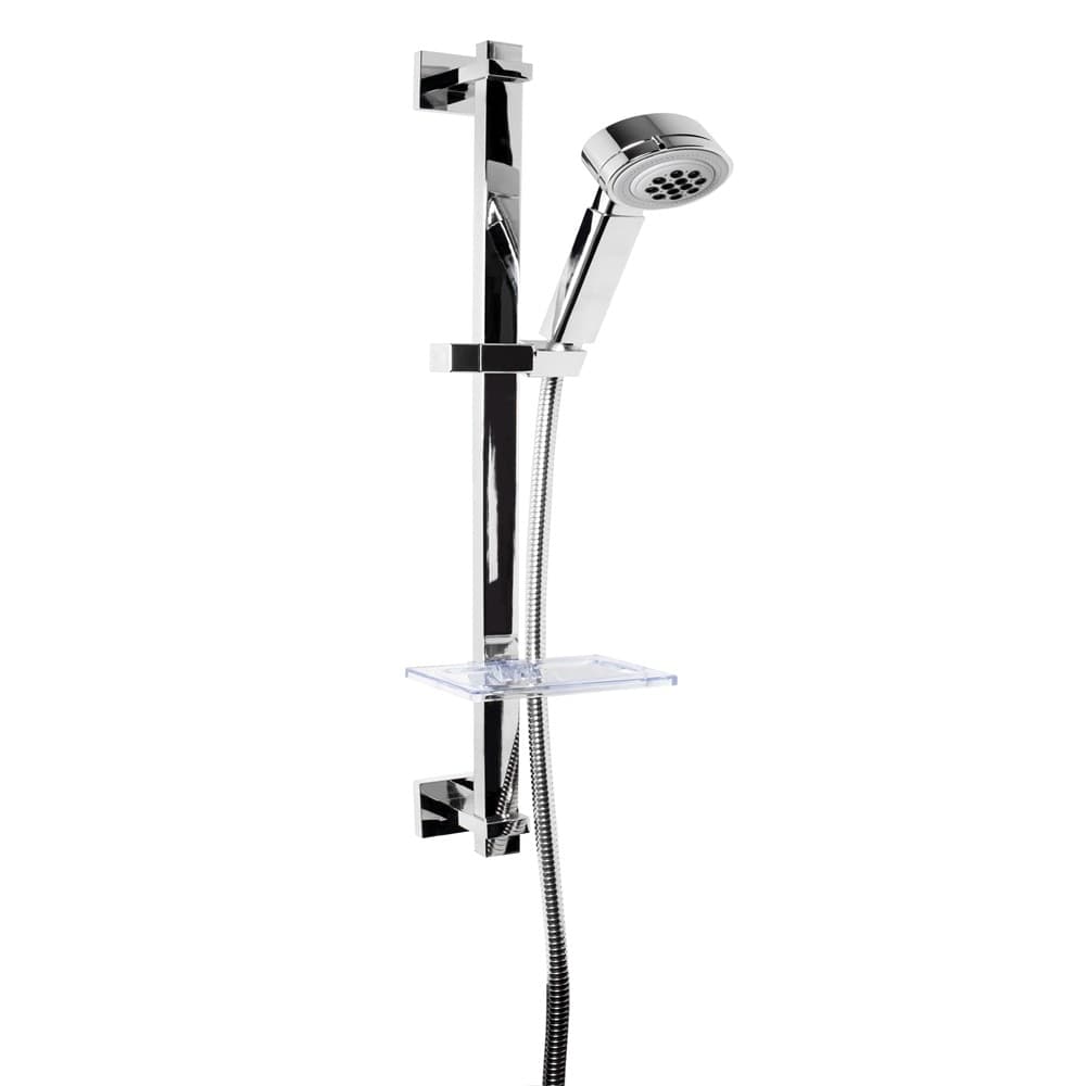 Asta Doccia Saliscendi 007 Completo Doccetta 4 Funzioni Anticalcare Multigetto H 80 CM - 2