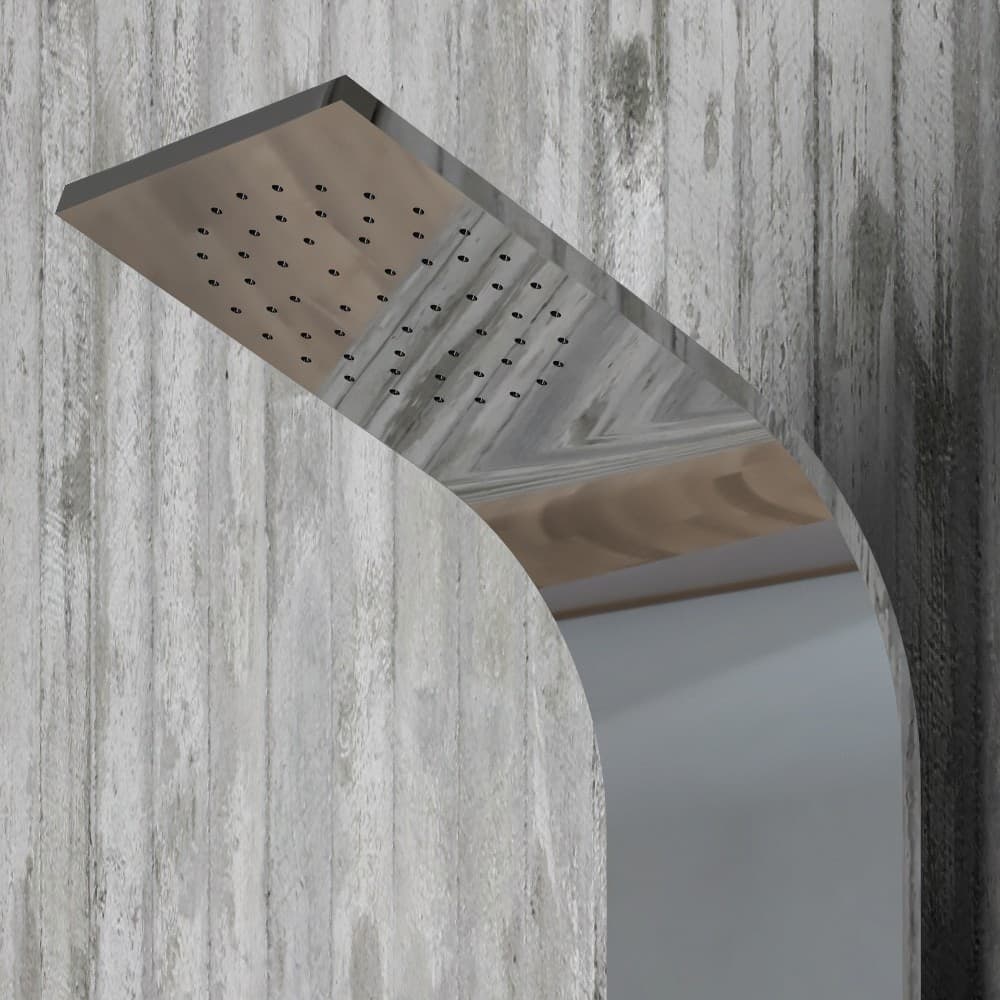 Colonna Doccia 014 Acciaio Inox 3 Funzioni 3 Bocchette Idro Lombari L21xP44xH155 - 3