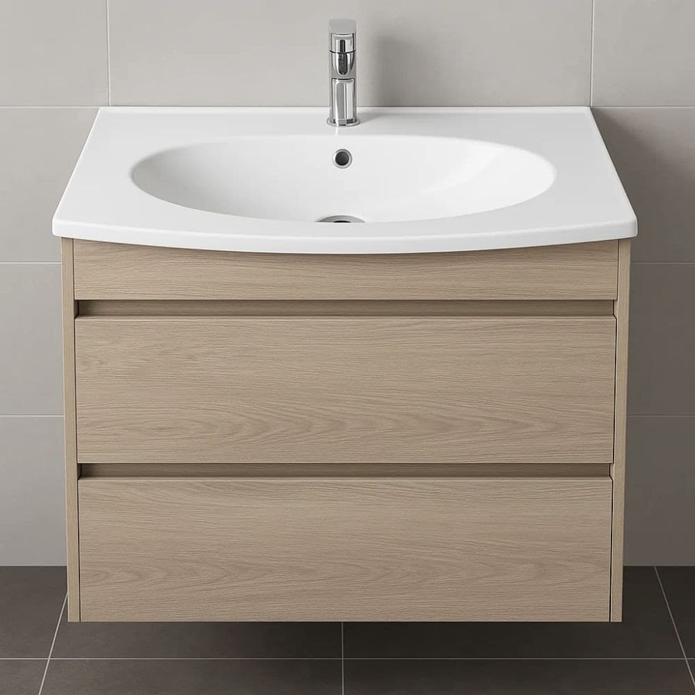 Lavabo Incasso Mineral Marmo Bianco Rettangolare Curvo 91X51 Cm
