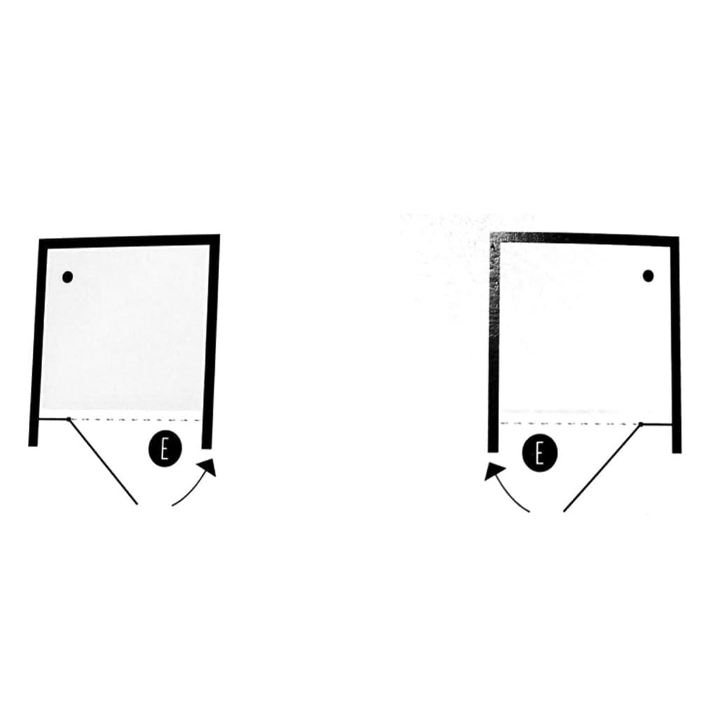 Porta Doccia Tilt  Battente Basculante Stampato Profilo Cromo Cristallo 6 mm - 2