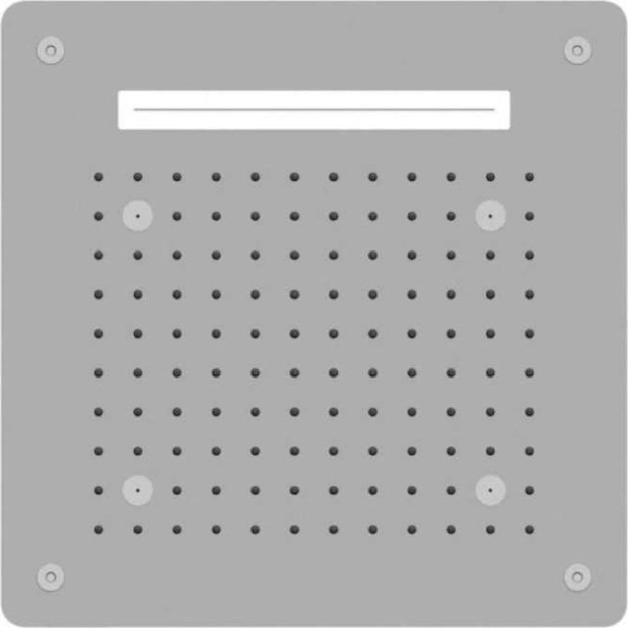 Soffione Doccia LED a Soffitto Installazione Da Incasso Con Cascata Acciaio Inox Quadro - 5