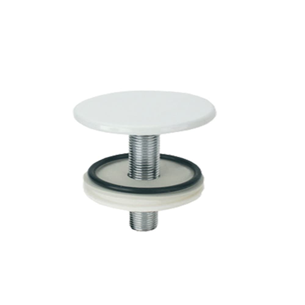Tappo Copri Foro Per Bidet Lavabo Lavello Ottone Bianco - 4