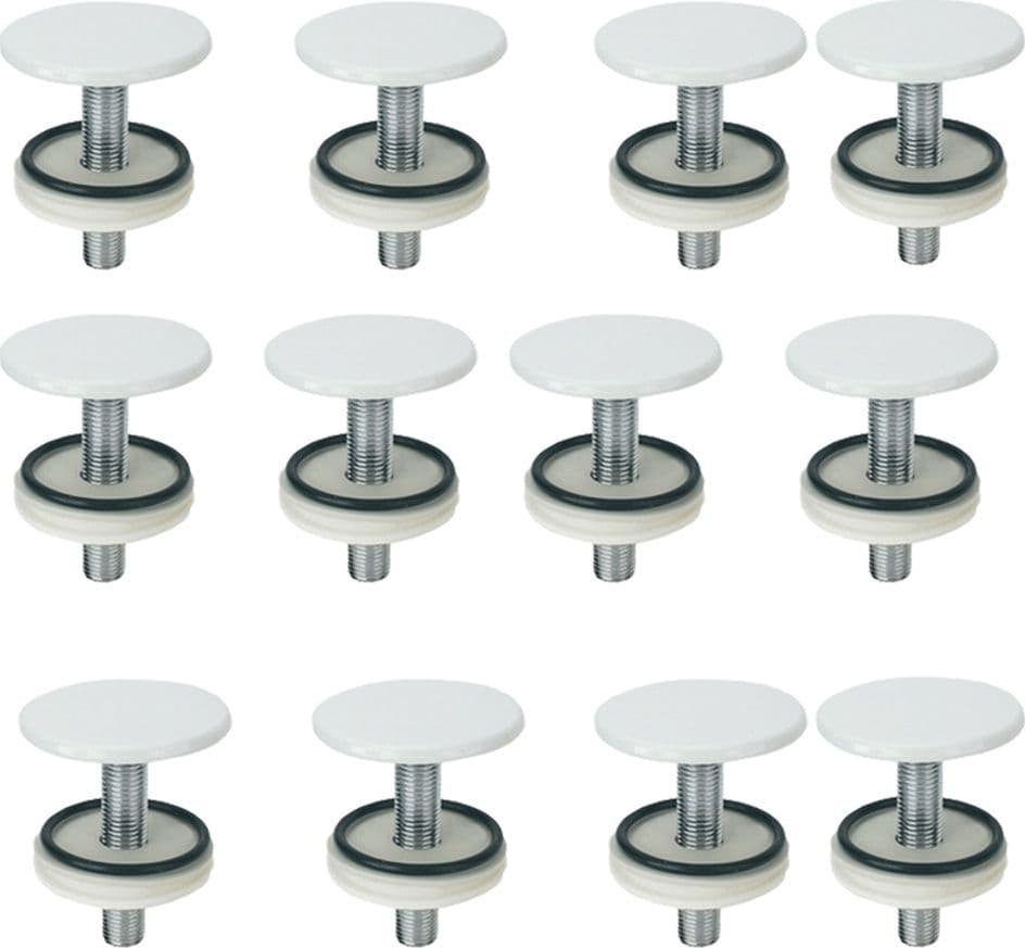 Tappo Copri Foro Per Bidet Lavabo Lavello Ottone Bianco - 3