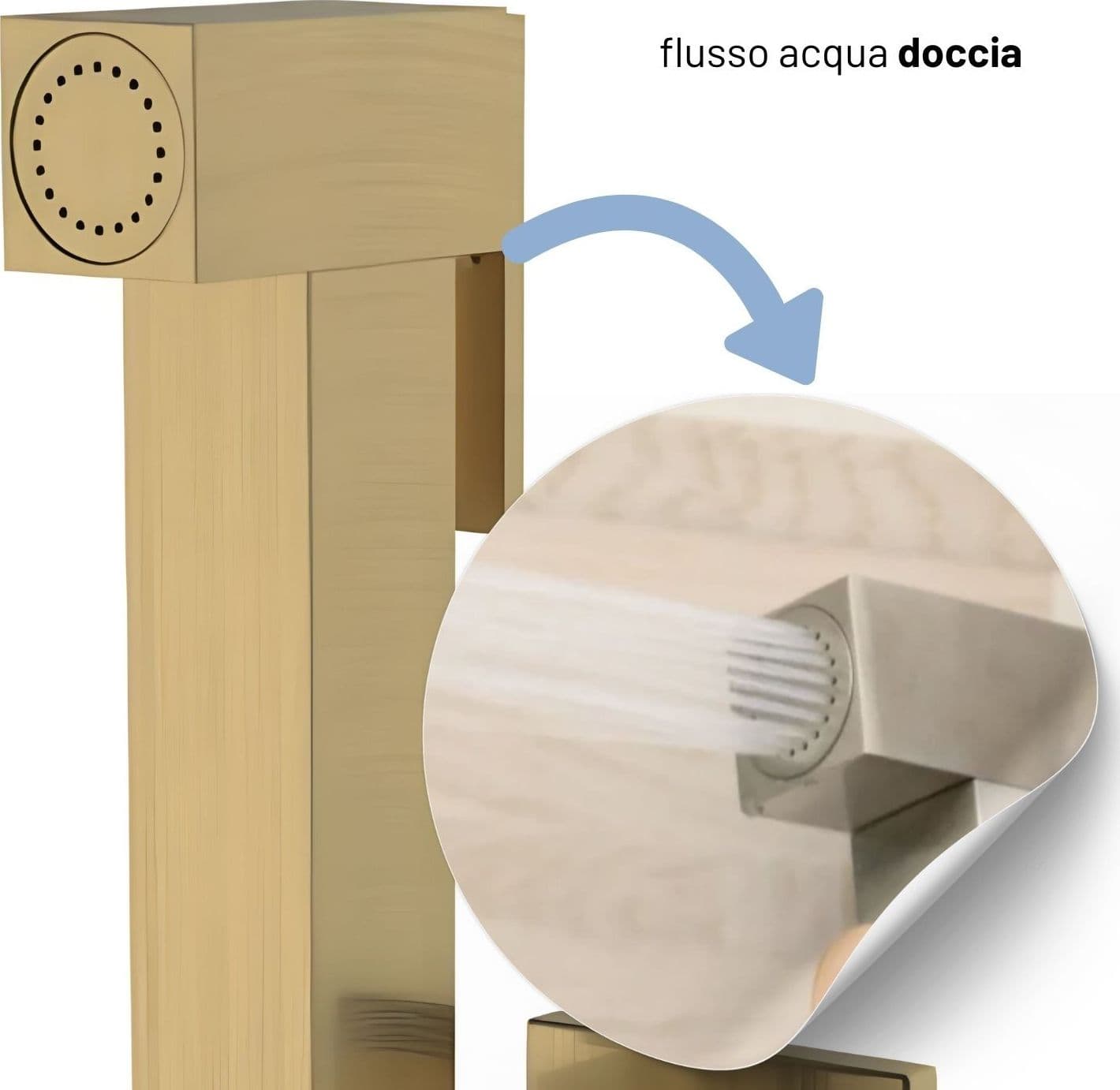 Idroscopino Wc Doccetta Ottone Portatile ShutOff Monogetto Con Leva Ogomondo Kit - 117