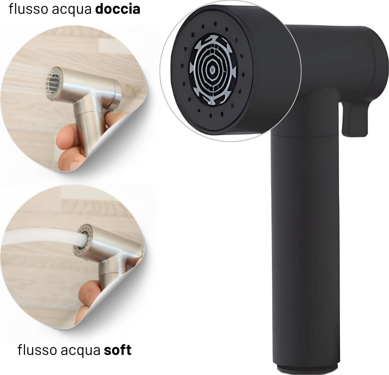 Idroscopino Wc Doccetta Ottone Portatile ShutOff Monogetto Con Leva Ogomondo Kit - 17