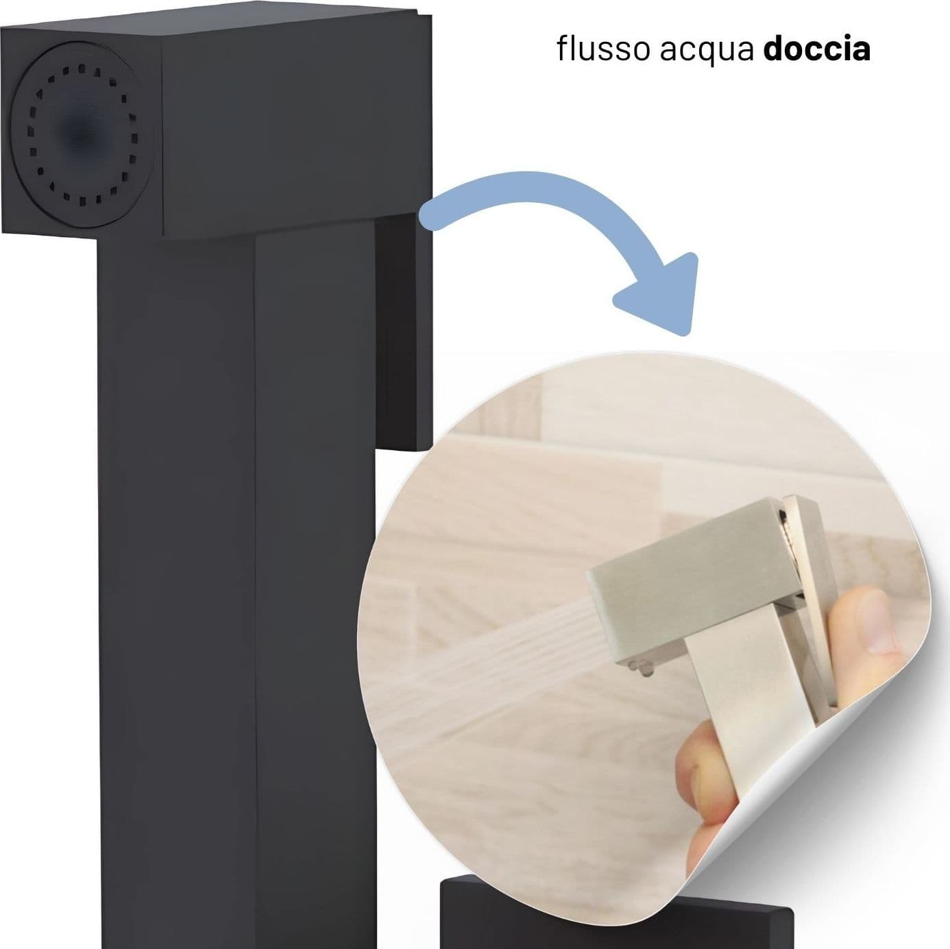 Idroscopino Wc Doccetta Ottone Portatile ShutOff Monogetto Con Leva Ogomondo Kit - 27