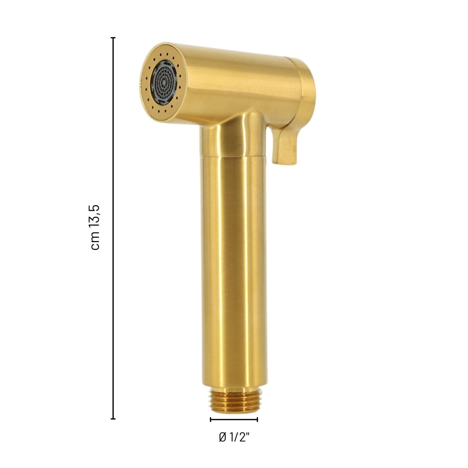 Idroscopino Wc Doccetta Ottone Portatile ShutOff Monogetto Con Leva Ogomondo Kit - 35