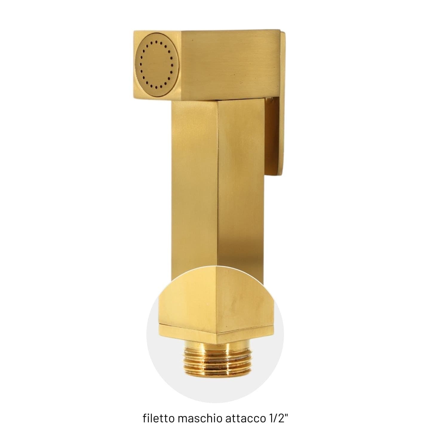 Idroscopino Wc Doccetta Ottone Portatile ShutOff Monogetto Con Leva Ogomondo Kit - 41