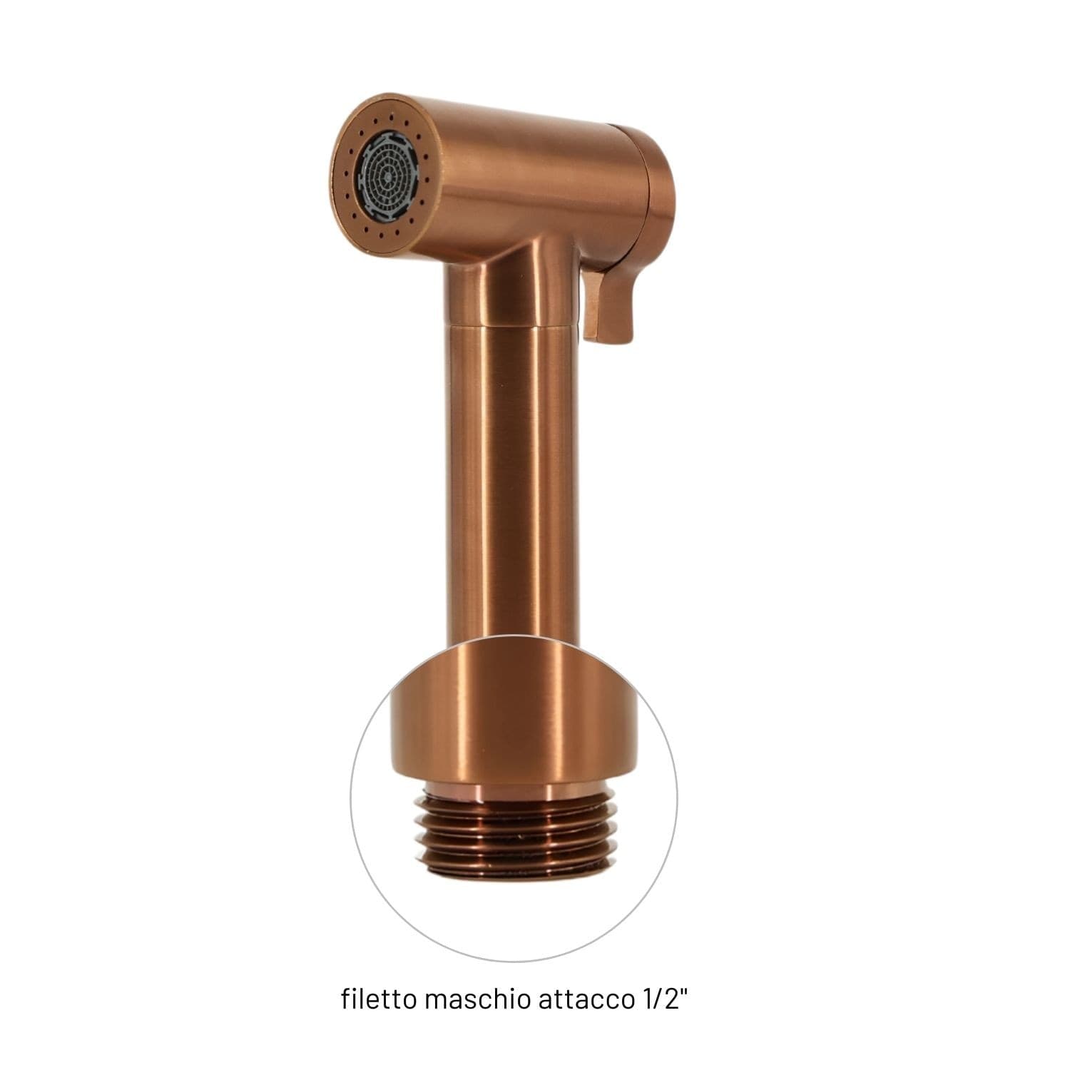 Idroscopino Wc Doccetta Ottone Portatile ShutOff Monogetto Con Leva Ogomondo Kit - 49