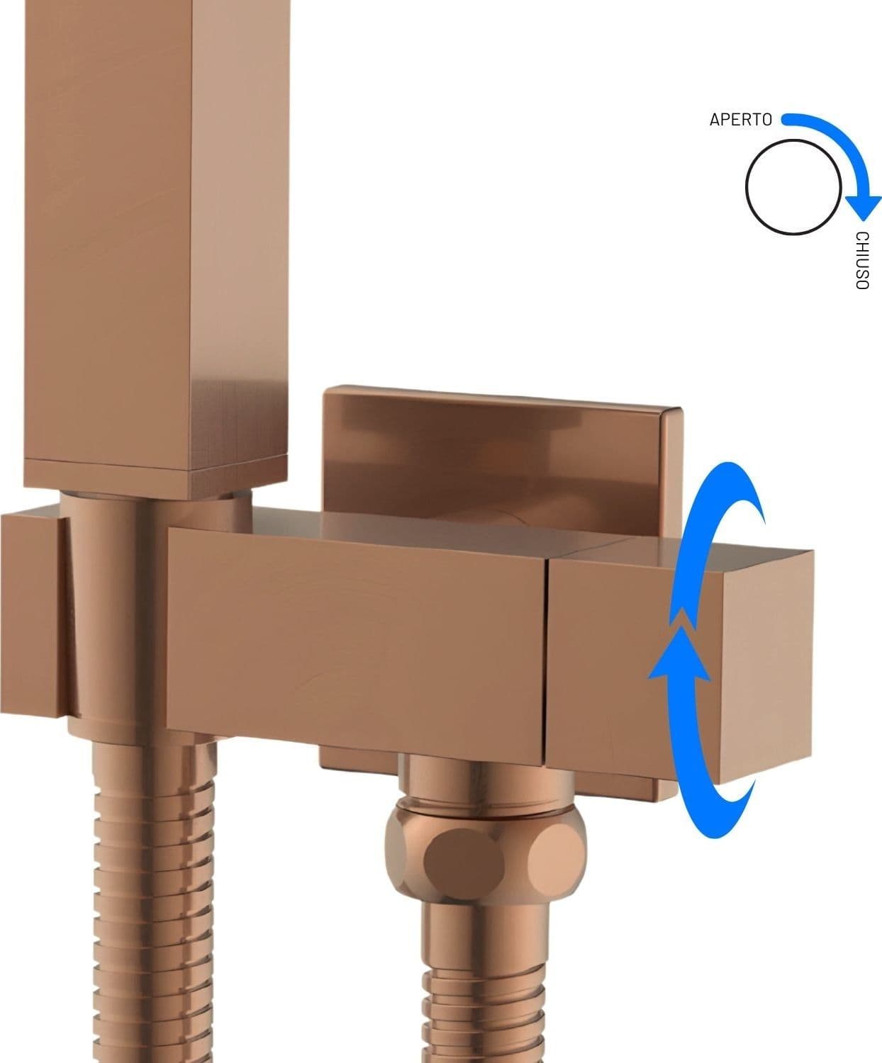 Idroscopino Wc Doccetta Ottone Portatile ShutOff Monogetto Con Leva Ogomondo Kit - 52