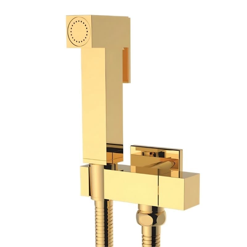 Idroscopino Wc Doccetta Ottone Portatile ShutOff Monogetto Con Leva Ogomondo Kit - 7