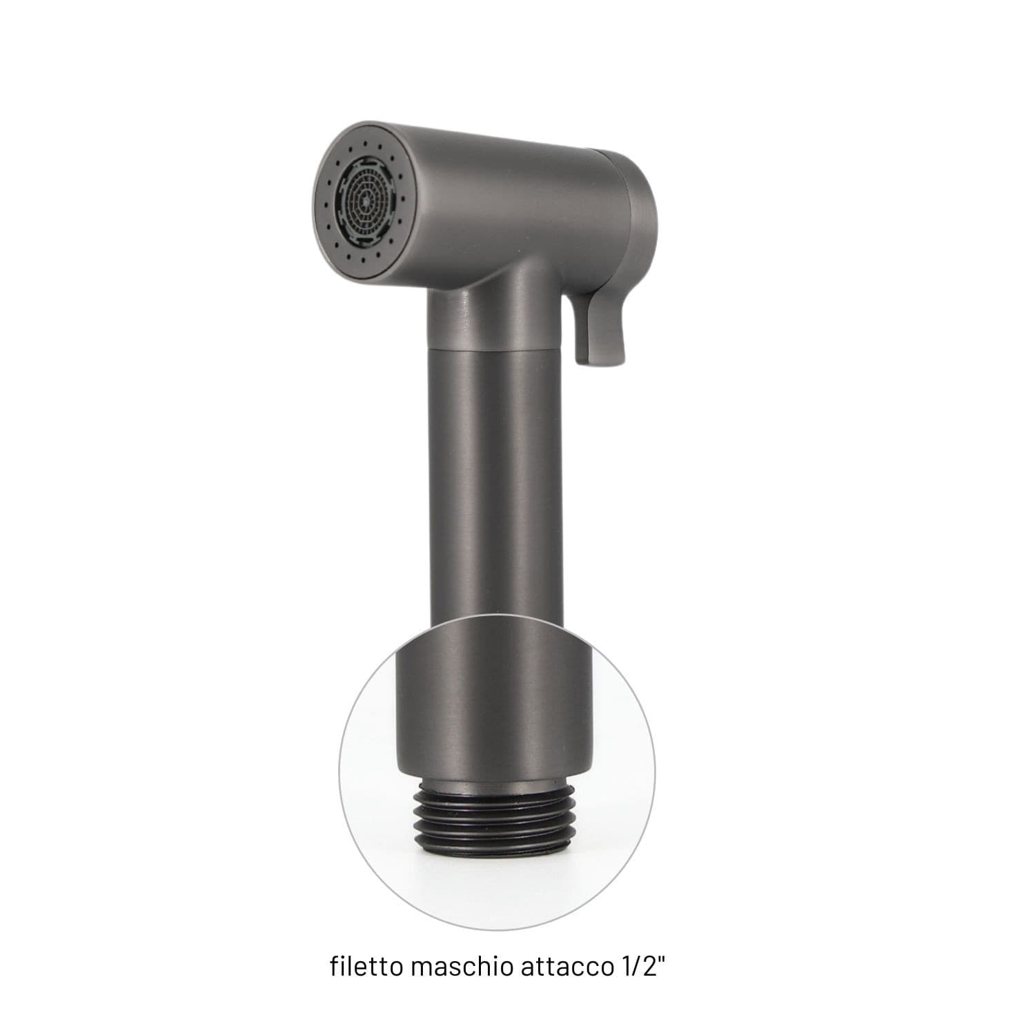 Idroscopino Wc Doccetta Ottone Portatile ShutOff Monogetto Con Leva Ogomondo Kit - 65